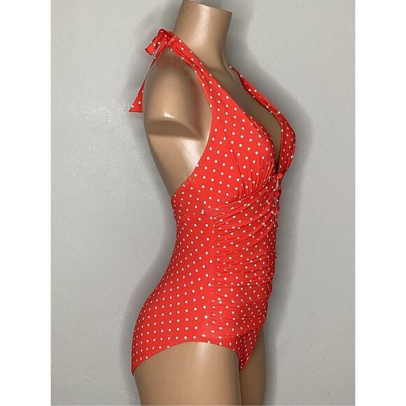 New. Lauren Ralph Lauren dot swimsuit. 6. Retails $139 - Picture 3 of 10
